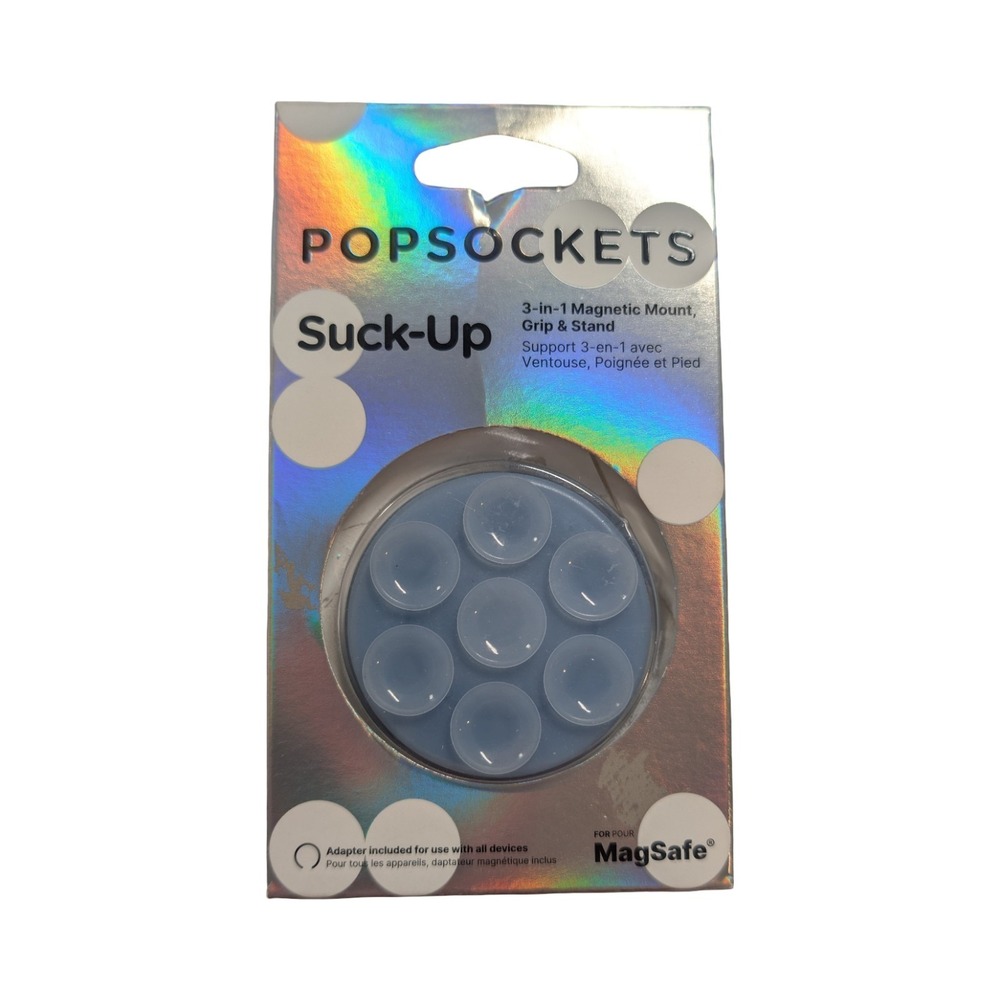 9-O PopSockets Suck-Up Suction MagSafe Phone Grip & Stand - Light Blue